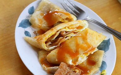 台南美食「無名早餐豬肉蛋餅」Blog遊記的精采圖片